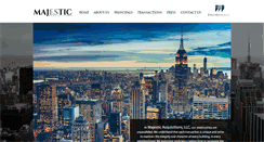 Desktop Screenshot of majesticacq.com